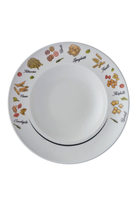 Hermia Plato para Espaguetis de Porcelana Blanca 27 cm